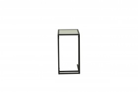 Стол приставной Скандик 42.24 (со стеклом) (металл: черный) в Новосибирске - katalogmebeli.com | фото 2