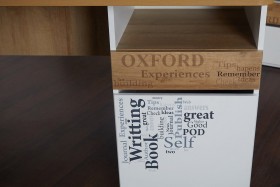 Стол с ящиками «Оксфорд» (Ривьера/Белый с рисунком) в Новосибирске - katalogmebeli.com | фото 9